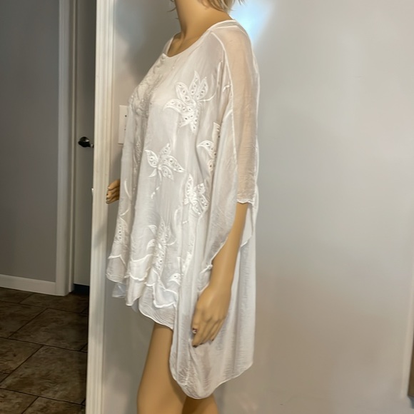 Lace 100% Silk Blouse OS - Picture 6 of 8